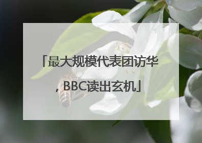 最大规模代表团访华，BBC读出玄机